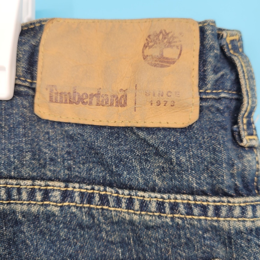 Timberland Straight Leg Jeans Mens 42 Workwear Rugged Blue Denim